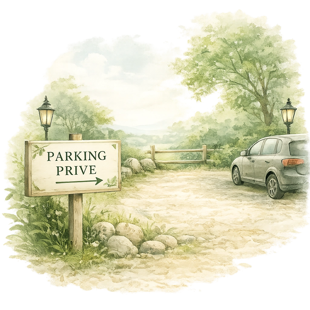 gite avec parking privé et sécurisé